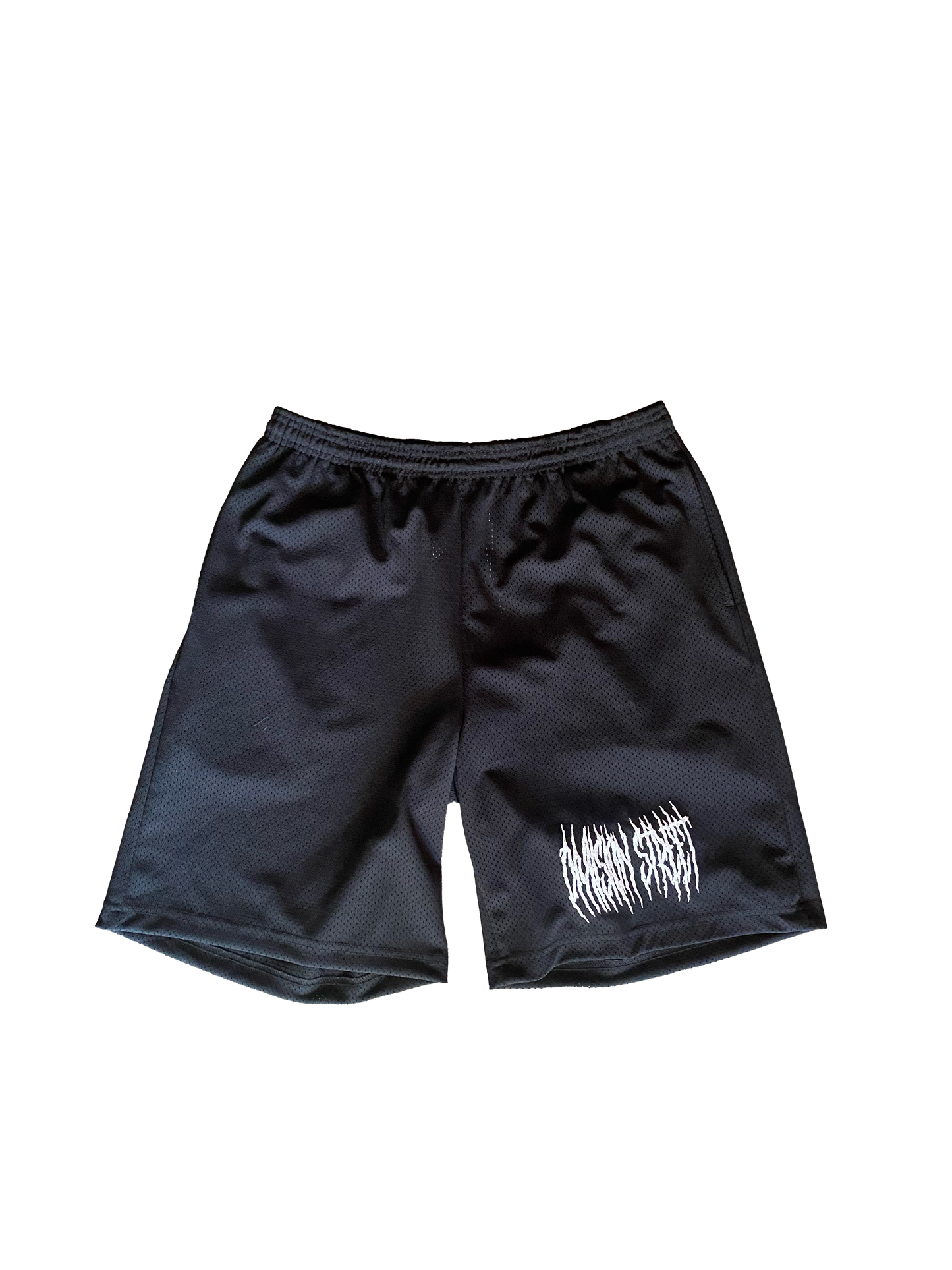 THE ‘BLACK METAL STREET’ MESH LONG SHORTS