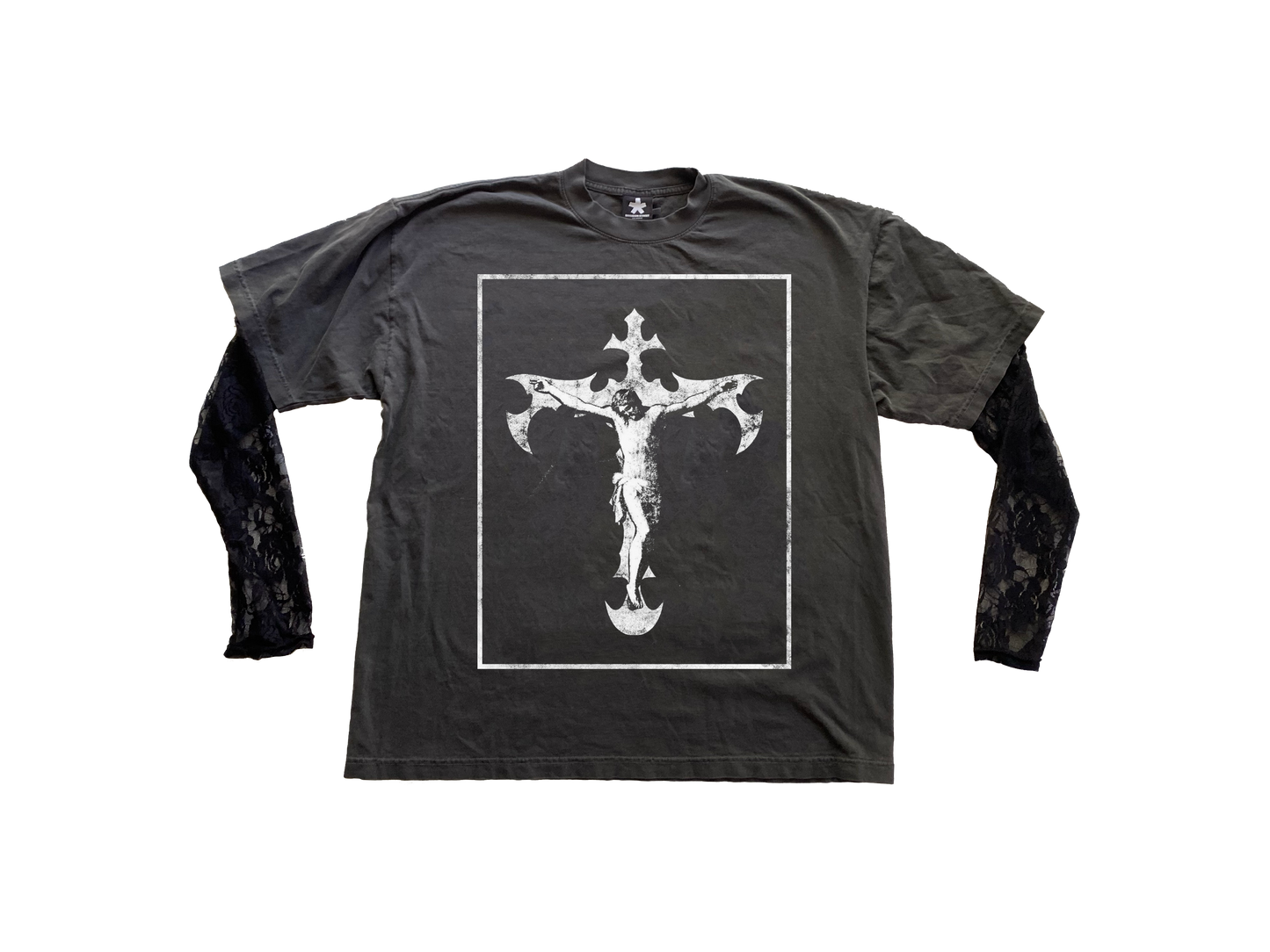 WWJD LAYERED LACE T