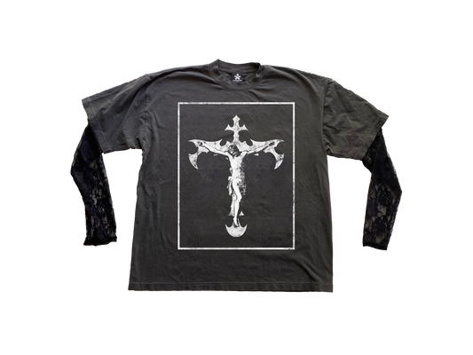 WWJD LAYERED LACE T