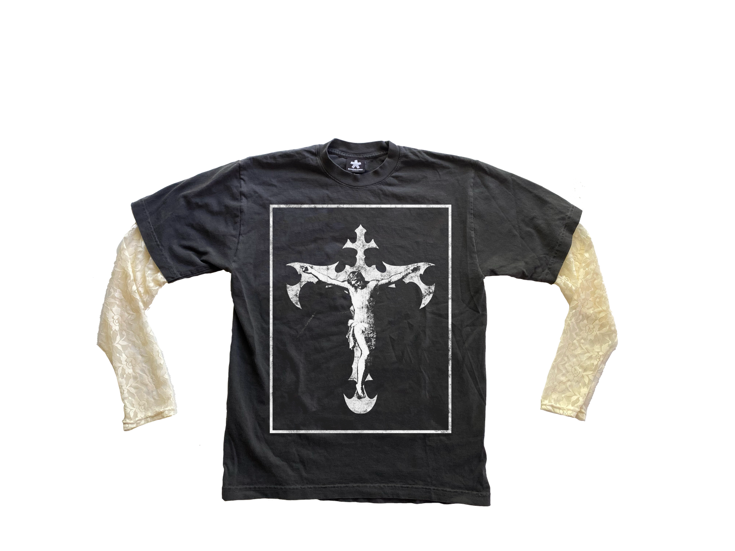 WWJD LAYERED LACE T