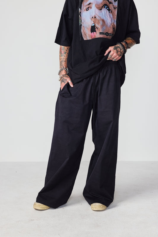 SUPER WIDE-LEG JAPANESE POPLIN PANTS