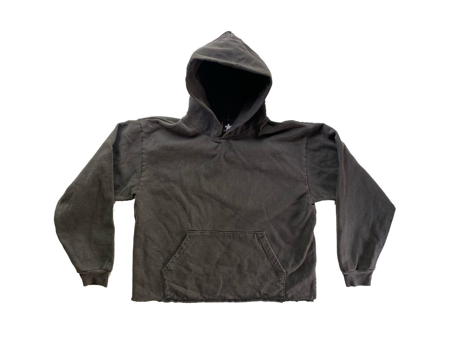 BLACK METAL STREET 3M REFLECTIVE CROPPED HOODIE