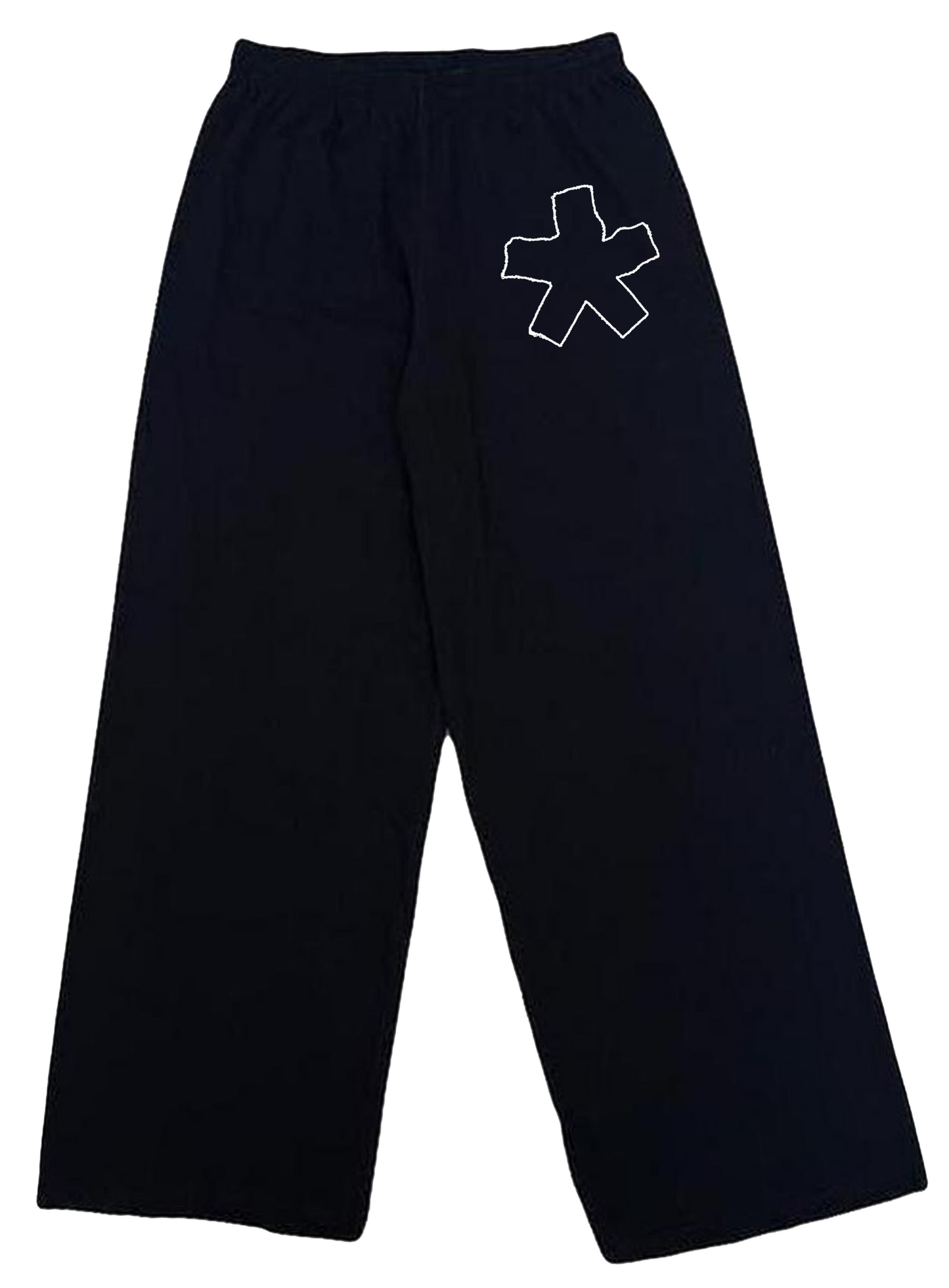 WIDE LEG 'CHALK OUTLINE' SWEAT PANTS